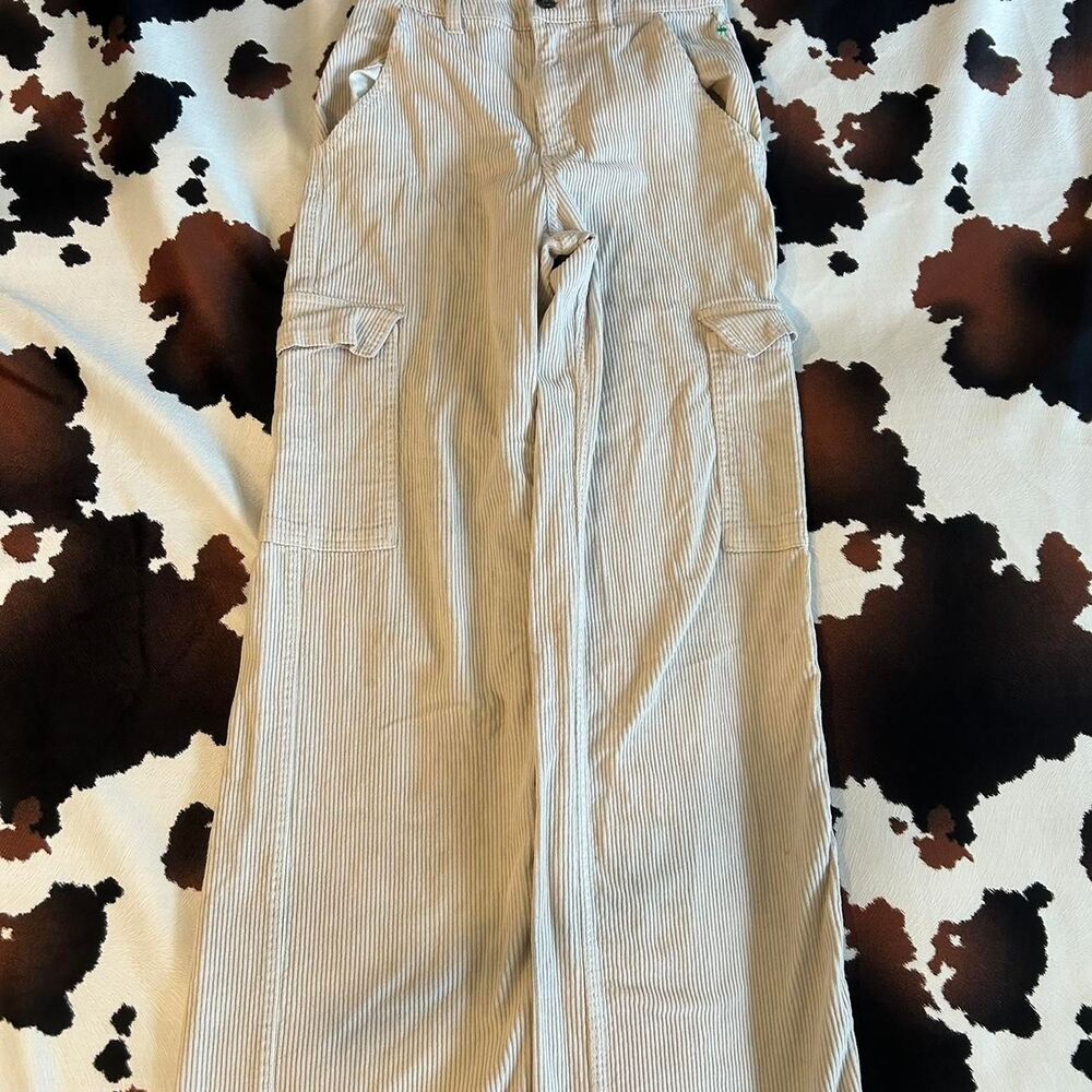Hollister-co Men's Cream and Tan Jeans